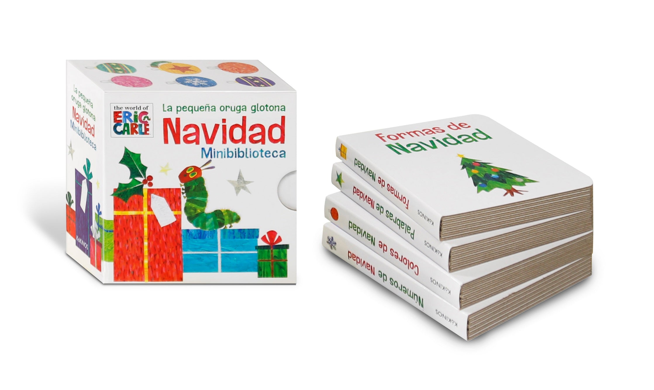 La pequeña oruga glotona: Navidad minibiblioteca