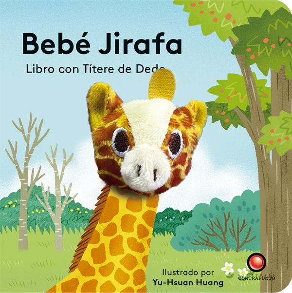 Libro con títere de dedo - Bebé jirafa