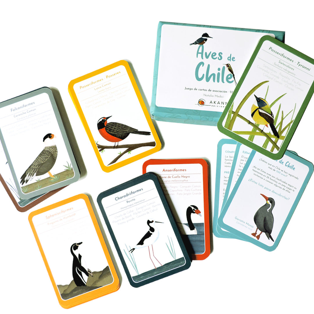 Aves de Chile - Juego de cartas de asociación