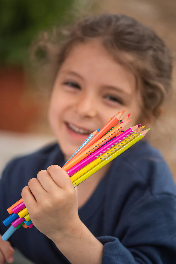 12 lápices de colores fluorescentes - positividad