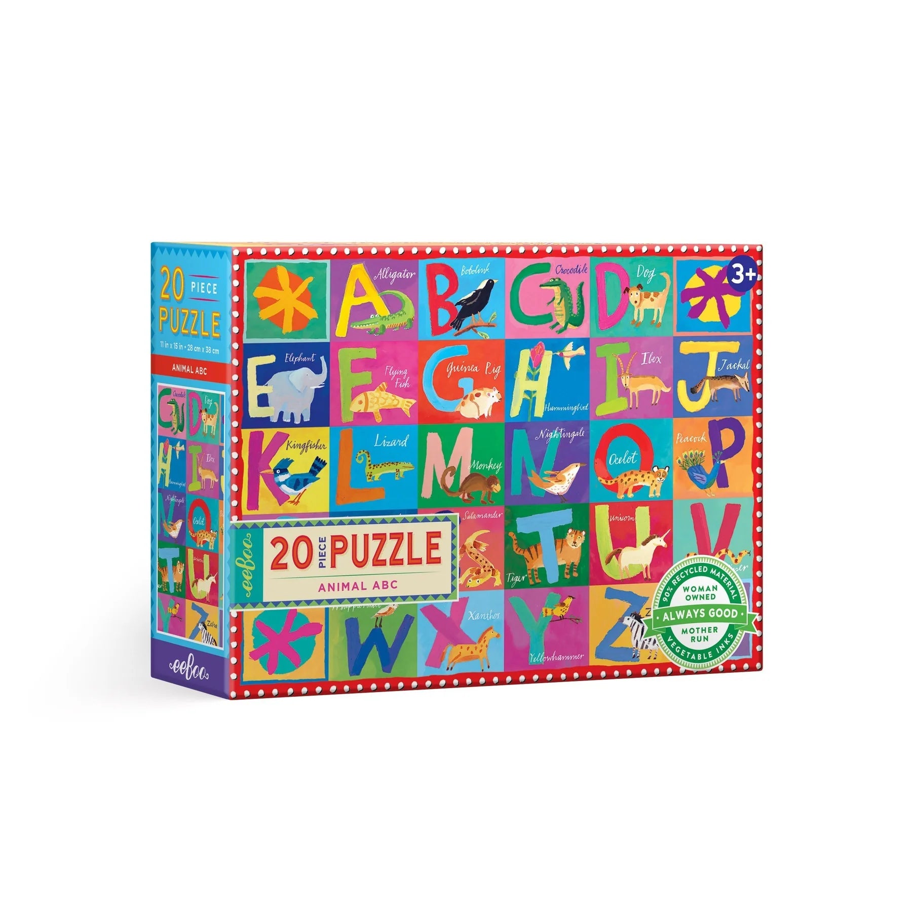 Puzzle 20 piezas - ABC Animal (Inglés)