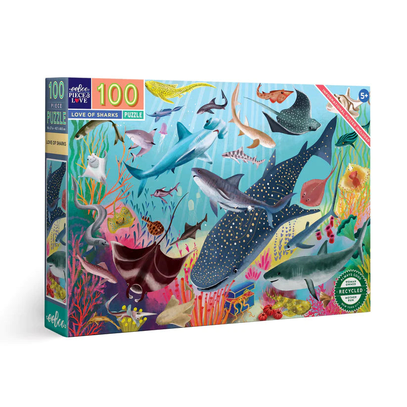 Puzzle 100 piezas: Tiburones