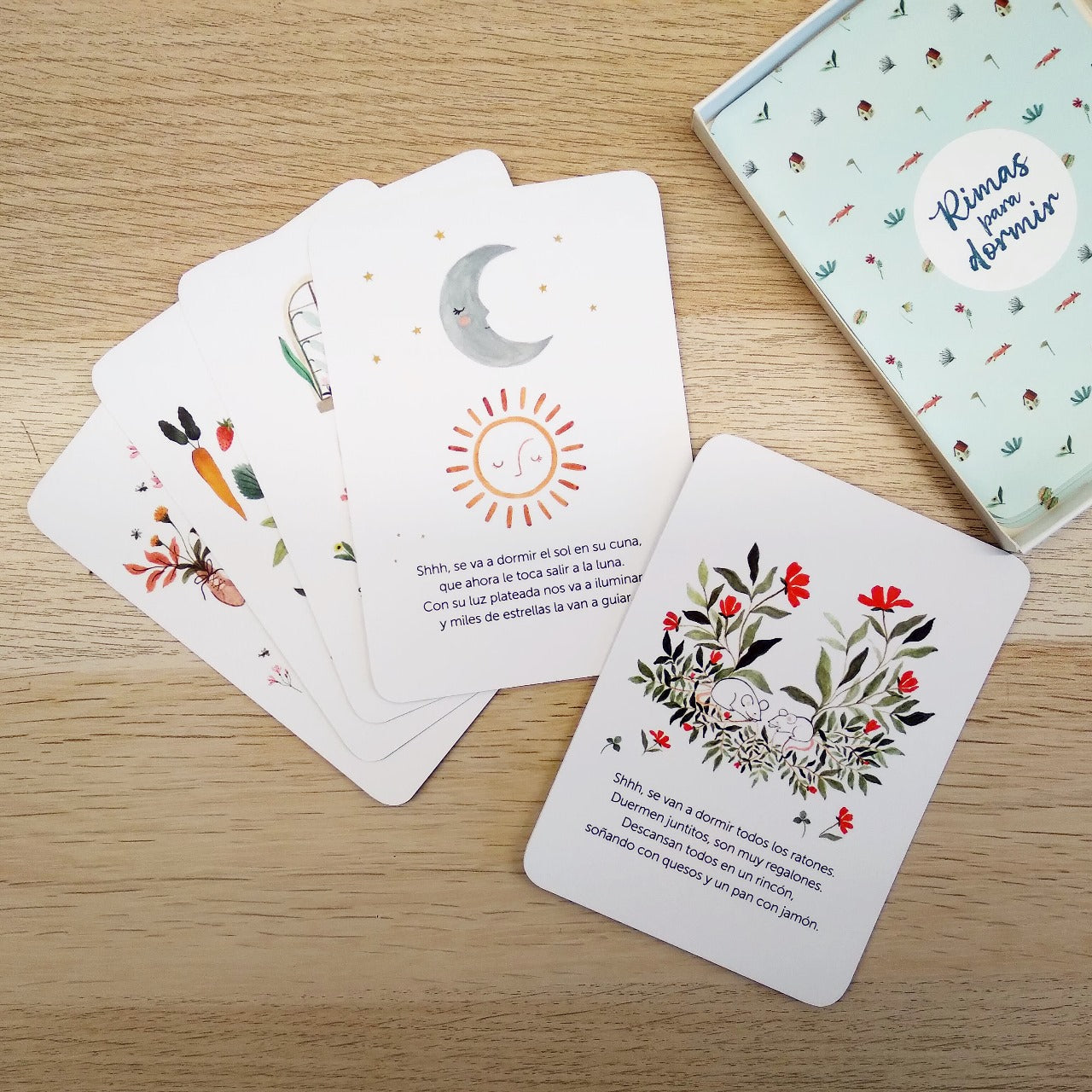 Rimas para dormir. Tarjetas