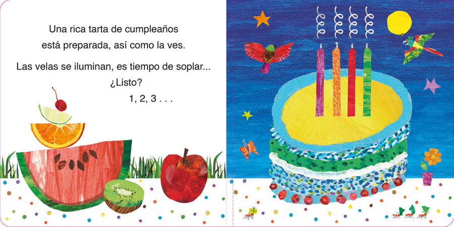 La pequeña oruga glotona y su fiesta de cumpleaños